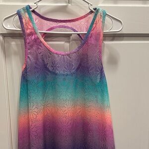 Justice Multicolor Lace Swim Coverup